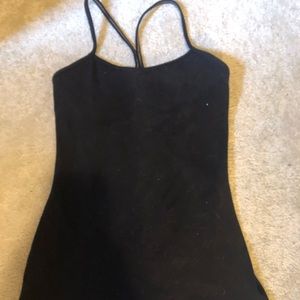 Lululemon power y tank top - black - size 4